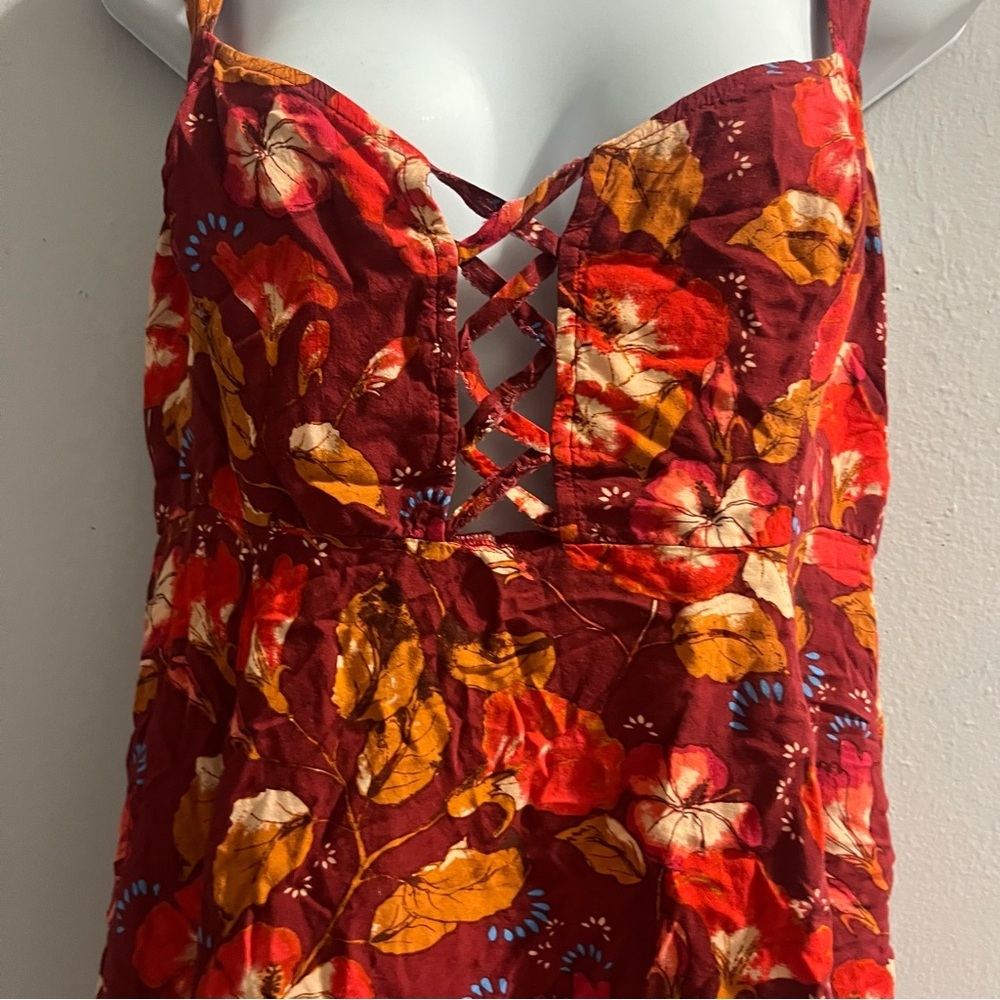 Free People 'Lattice Lovers' Lace-Up Minidress Medium - Picture 10 of 14